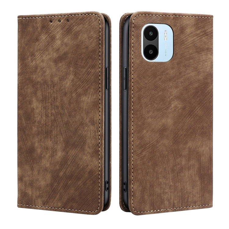 RFID Anti-theft Brush Magnetic Leather Phone Case