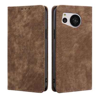 RFID Anti-theft Brush Magnetic Leather Phone Case