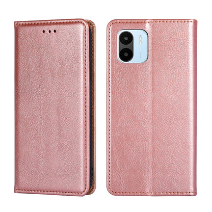 Gloss Oil Solid Color Magnetic Leather Phone Case