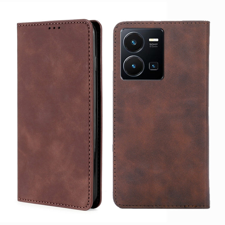 Skin Feel Magnetic Leather Phone Case