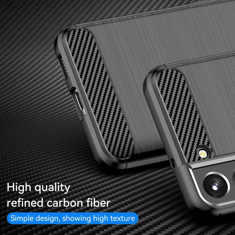 Brushed Texture Carbon Fiber TPU Phone Case