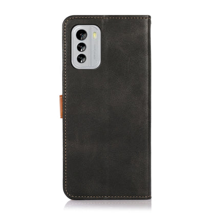KHAZNEH Dual-color Cowhide Texture Leather Phone Case
