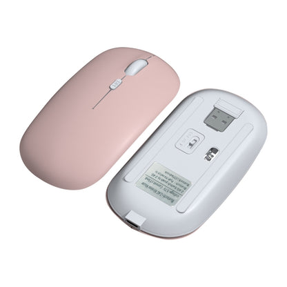 1600dpi Bluetooth 2.4G Wireless Dual Mode Mouse, Bluetooth + 2.4G(White), Bluetooth + 2.4G(Black), Bluetooth + 2.4G(Pink), Bluetooth + 2.4G(Purple), Bluetooth + 2.4G(Yellow), Bluetooth + 2.4G(Blue), Bluetooth + 2.4G(Mint Green)�������������������������...