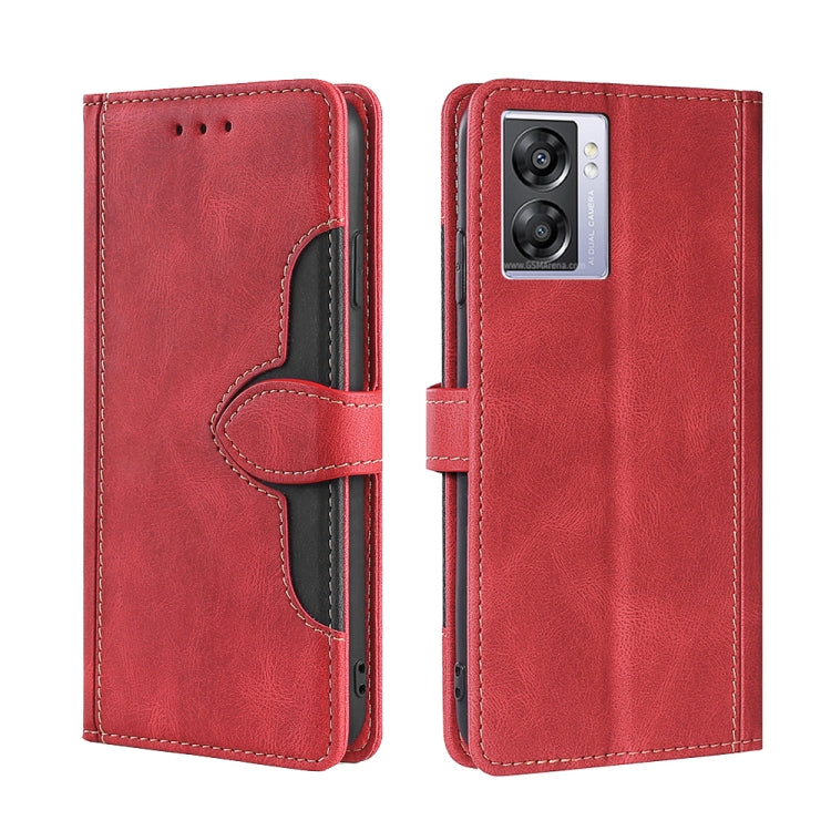 Skin Feel Magnetic Buckle Leather Phone Case