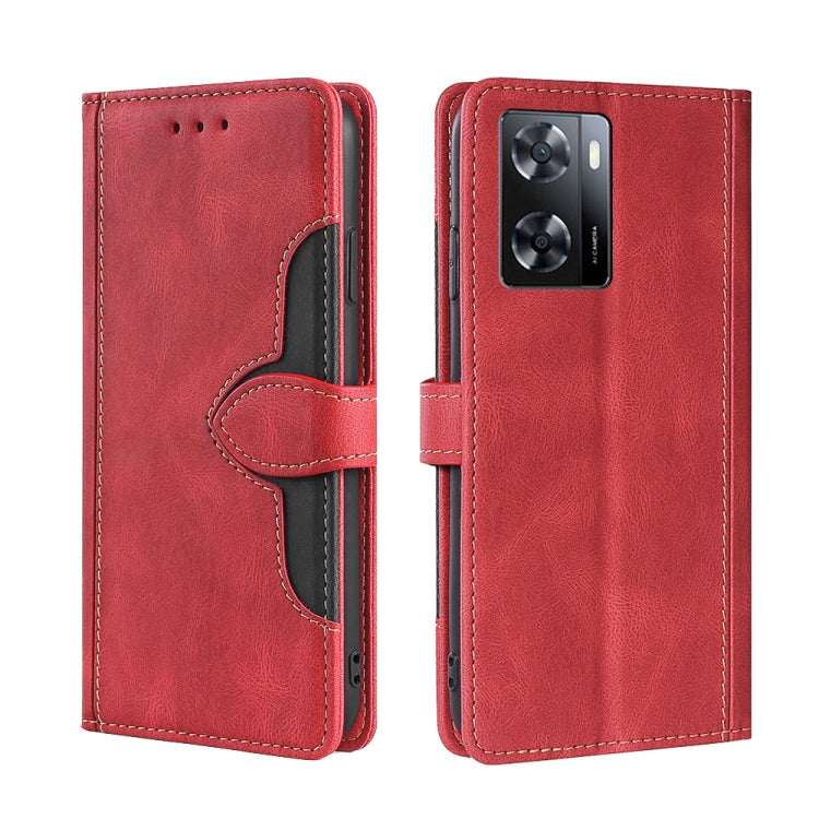 Skin Feel Magnetic Buckle Leather Phone Case