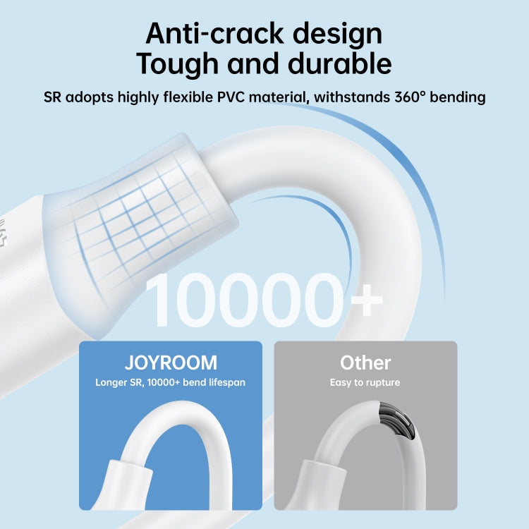 JOYROOM S-UC027A9 3A USB to USB-C/Type-C Fast Charging Data Cable, 0.25m, 1m