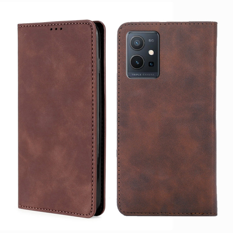 Skin Feel Magnetic Flip Leather Phone Case