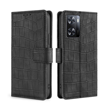 Skin Feel Crocodile Magnetic Clasp Leather Phone Case