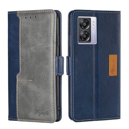 Contrast Color Side Buckle Leather Phone Case