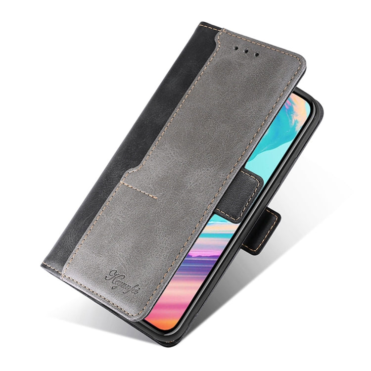 Contrast Color Side Buckle Leather Phone Case