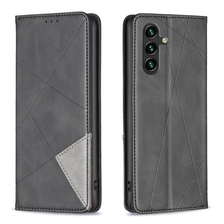 Prismatic Invisible Magnetic Leather Phone Case