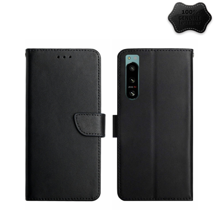 Genuine Leather Fingerprint-proof Flip Phone Case