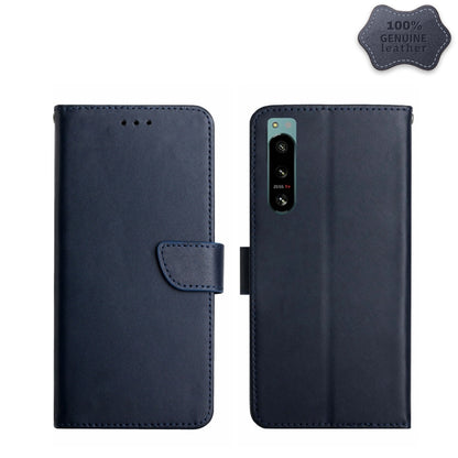 Genuine Leather Fingerprint-proof Flip Phone Case