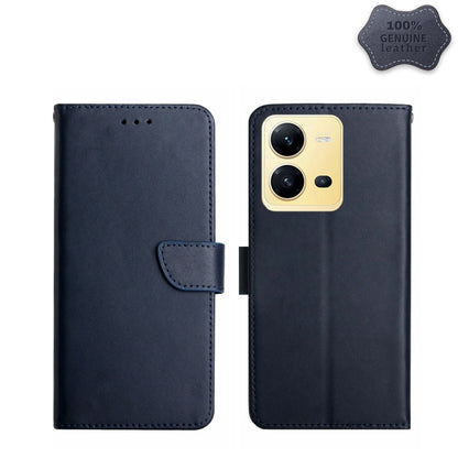 Genuine Leather Fingerprint-proof Flip Phone Case