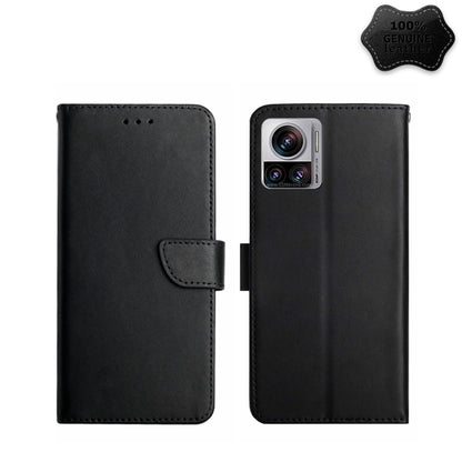 Genuine Leather Fingerprint-proof Flip Phone Case