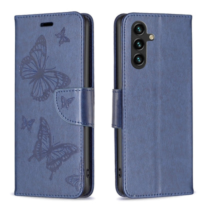 Embossing Two Butterflies Pattern Leather Case
