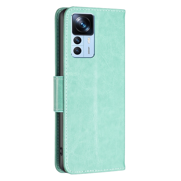 Embossing Two Butterflies Pattern Leather Case, For Xiaomi 12T / 12T Pro / Redmi K50 Ultra