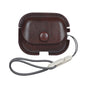 Litchi Texture PU Leather Earphone Protective Case with Lanyard