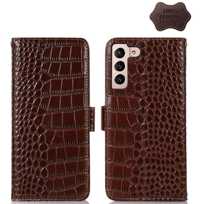 Crocodile Top Layer Cowhide Leather Phone Case, For Samsung Galaxy S23+ 5G, For Samsung Galaxy S23 Ultra 5G, For Samsung Galaxy S23 5G