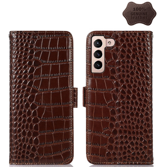 Crocodile Top Layer Cowhide Leather Phone Case, For Samsung Galaxy S23+ 5G, For Samsung Galaxy S23 Ultra 5G, For Samsung Galaxy S23 5G