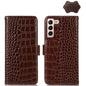 Crocodile Top Layer Cowhide Leather Phone Case, For Samsung Galaxy S23+ 5G, For Samsung Galaxy S23 Ultra 5G, For Samsung Galaxy S23 5G