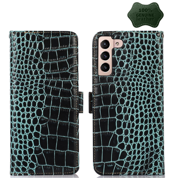 Crocodile Top Layer Cowhide Leather Phone Case, For Samsung Galaxy S23+ 5G, For Samsung Galaxy S23 Ultra 5G, For Samsung Galaxy S23 5G
