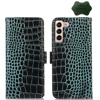 Crocodile Top Layer Cowhide Leather Phone Case, For Samsung Galaxy S23+ 5G, For Samsung Galaxy S23 Ultra 5G, For Samsung Galaxy S23 5G