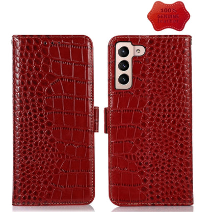 Crocodile Top Layer Cowhide Leather Phone Case, For Samsung Galaxy S23+ 5G, For Samsung Galaxy S23 Ultra 5G, For Samsung Galaxy S23 5G