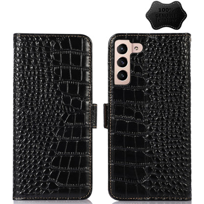 Crocodile Top Layer Cowhide Leather Phone Case, For Samsung Galaxy S23+ 5G, For Samsung Galaxy S23 Ultra 5G, For Samsung Galaxy S23 5G