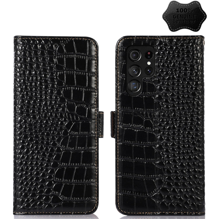 Crocodile Top Layer Cowhide Leather Phone Case