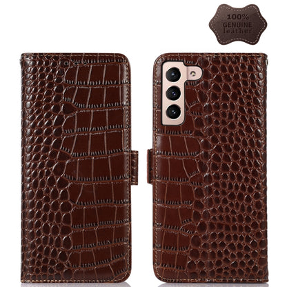 Crocodile Top Layer Cowhide Leather Phone Case, For Samsung Galaxy S23+ 5G, For Samsung Galaxy S23 Ultra 5G, For Samsung Galaxy S23 5G