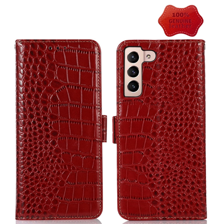 Crocodile Top Layer Cowhide Leather Phone Case, For Samsung Galaxy S23+ 5G, For Samsung Galaxy S23 Ultra 5G, For Samsung Galaxy S23 5G