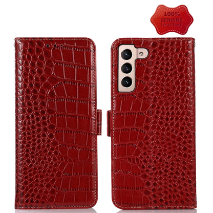 Crocodile Top Layer Cowhide Leather Phone Case, For Samsung Galaxy S23+ 5G, For Samsung Galaxy S23 Ultra 5G, For Samsung Galaxy S23 5G