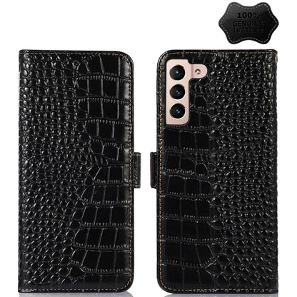 Crocodile Top Layer Cowhide Leather Phone Case, For Samsung Galaxy S23+ 5G, For Samsung Galaxy S23 Ultra 5G, For Samsung Galaxy S23 5G