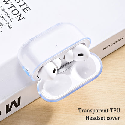 For AirPods Pro 2 Earphone Transparent TPU Protective Case