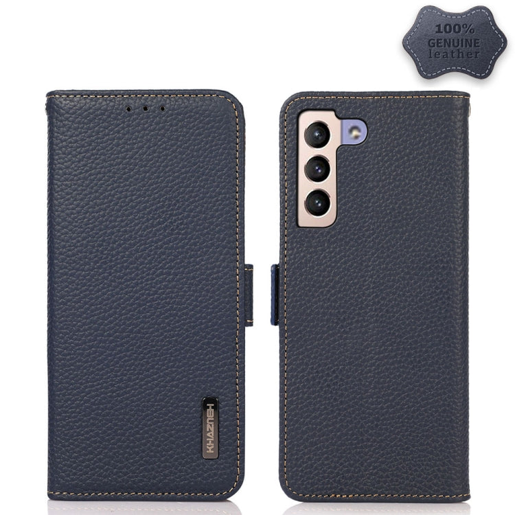 KHAZNEH Side-Magnetic Litchi Genuine Leather RFID Phone Case, For Nokia G60 5G, For Samsung Galaxy S23+ 5G, For Samsung Galaxy S23 5G, For Samsung Galaxy S23 Ultra 5G