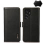 KHAZNEH Side-Magnetic Litchi Genuine Leather RFID Phone Case