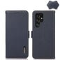 KHAZNEH Side-Magnetic Litchi Genuine Leather RFID Phone Case