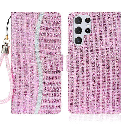 Glitter Powder Filp Leather Phone Case, For Samsung Galaxy S23 5G, For Samsung Galaxy S23+ 5G, For Samsung Galaxy S23 Ultra 5G, For Samsung Galaxy A14 5G