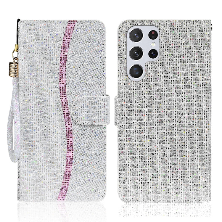 Glitter Powder Filp Leather Phone Case, For Samsung Galaxy S23 5G, For Samsung Galaxy S23+ 5G, For Samsung Galaxy S23 Ultra 5G, For Samsung Galaxy A14 5G