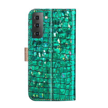 Laser Glitter Powder Crocodile Texture Leather Phone Case, For Samsung Galaxy S23 5G, For Samsung Galaxy S23+ 5G, For Samsung Galaxy S23 Ultra 5G, For Samsung Galaxy A14 5G
