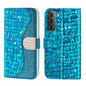 Laser Glitter Powder Crocodile Texture Leather Phone Case