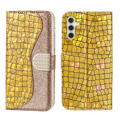 Laser Glitter Powder Crocodile Texture Leather Phone Case, For Samsung Galaxy S23 5G, For Samsung Galaxy S23+ 5G, For Samsung Galaxy S23 Ultra 5G, For Samsung Galaxy A14 5G