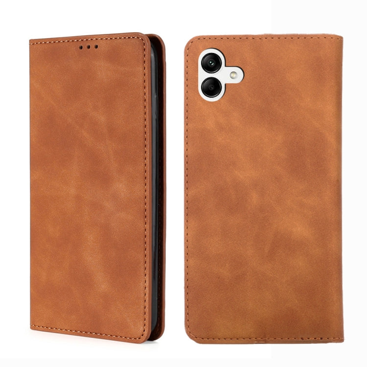 Skin Feel Magnetic Horizontal Flip Leather Phone Case