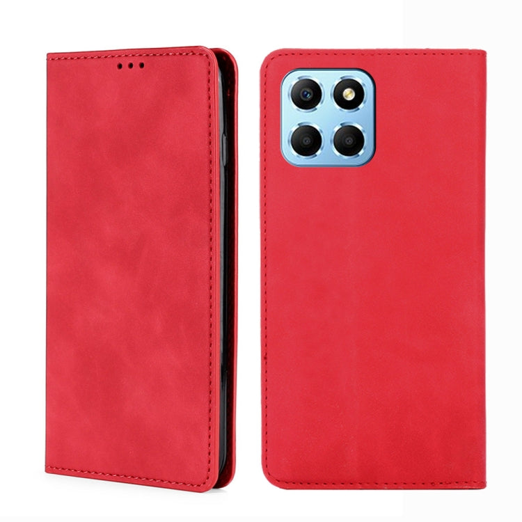 Skin Feel Magnetic Horizontal Flip Leather Phone Case