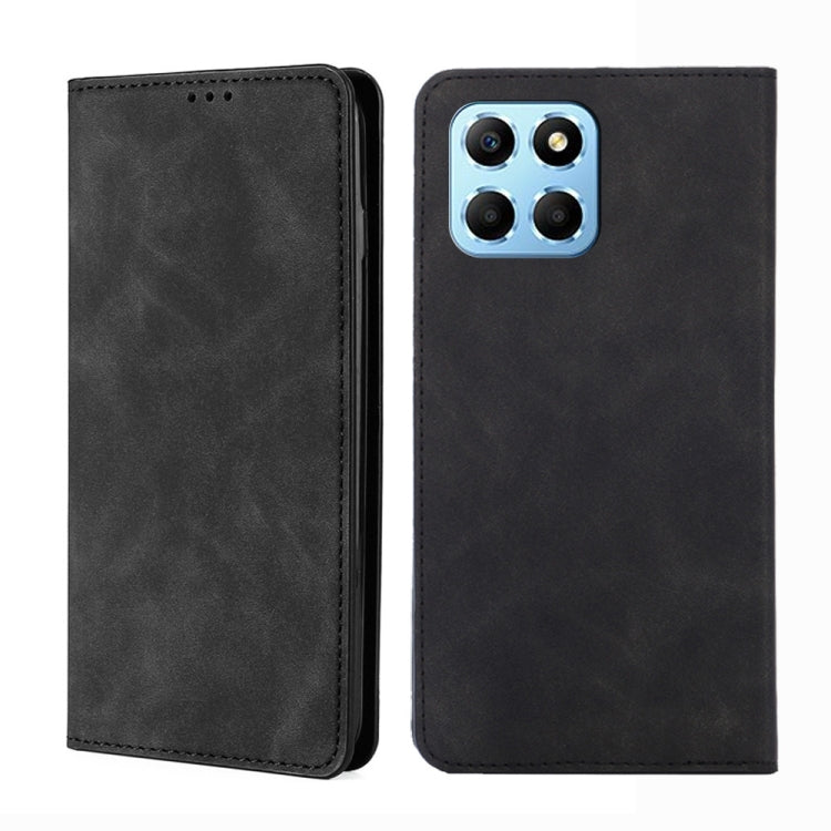 Skin Feel Magnetic Horizontal Flip Leather Phone Case