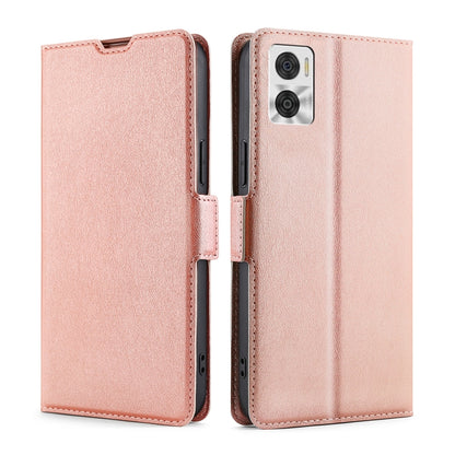 Ultra-thin Voltage Side Buckle Horizontal Flip Leather Phone Case