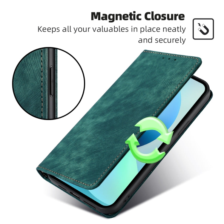 RFID Anti-theft Brush Magnetic Leather Phone Case