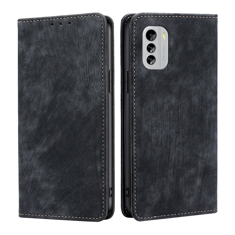 RFID Anti-theft Brush Magnetic Leather Phone Case