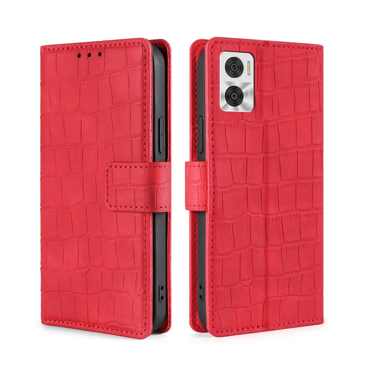 Skin Feel Crocodile Magnetic Clasp Leather Phone Case